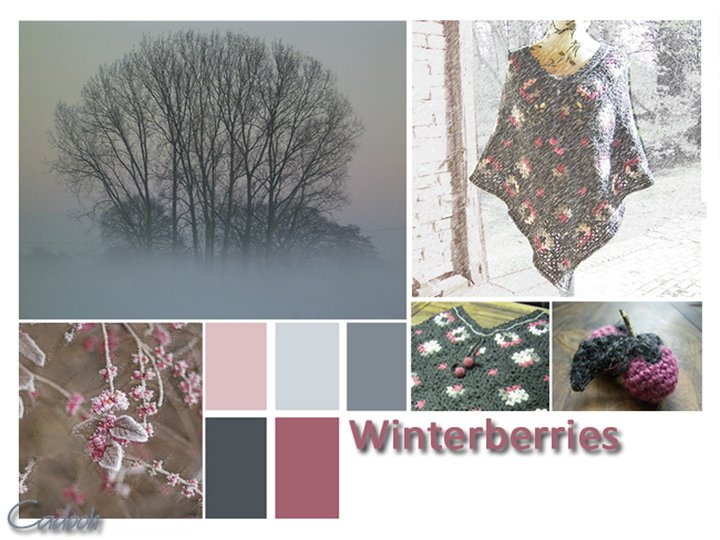 Poncho häkeln, Winterberries XL - Granny Squares Puzzle Poncho