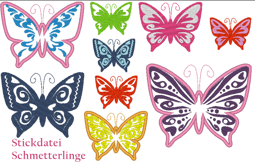 Stickdatei Schmetterling MEGA SET