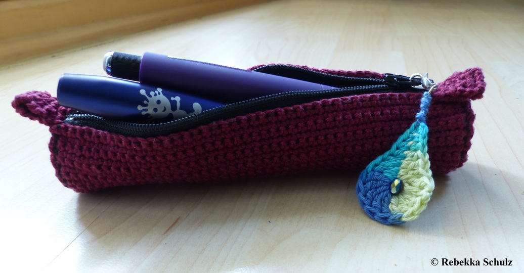 Mini-Stifteetui - mit Paisley-Anhänger