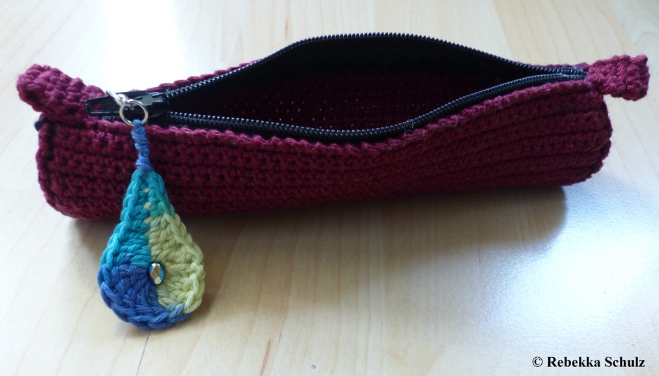 Mini-Stifteetui - mit Paisley-Anhänger