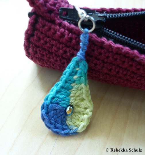 Mini-Stifteetui - mit Paisley-Anhänger