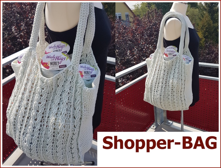 Häkeltasche Shopper BAG aus Woolly Hugs NOBLY