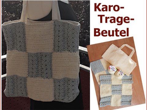 Tasche KARO Häkeln aus Woolly Hugs NOBLY