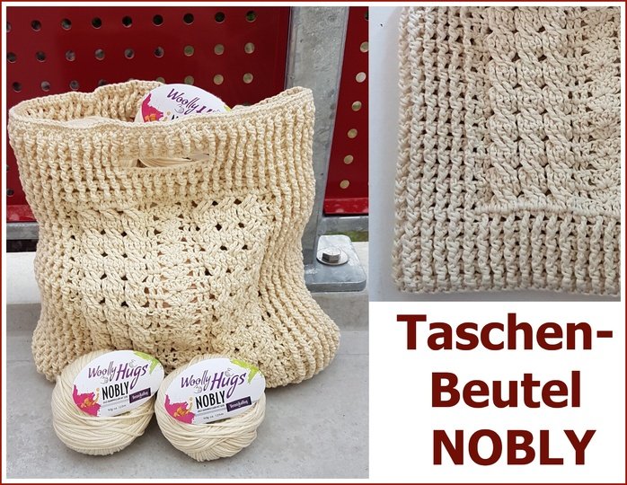 Taschenbeutel NOBLY - Häkeln mit Woolly Hugs NOBLY
