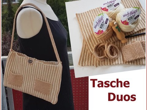 Tasche DUOS mit Woolly Hugs NOBLY bosnisch Häkeln