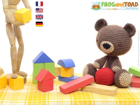 Anleitung Teddybär - Vintage-Stil - Amigurumi - FROGandTOAD Créations
