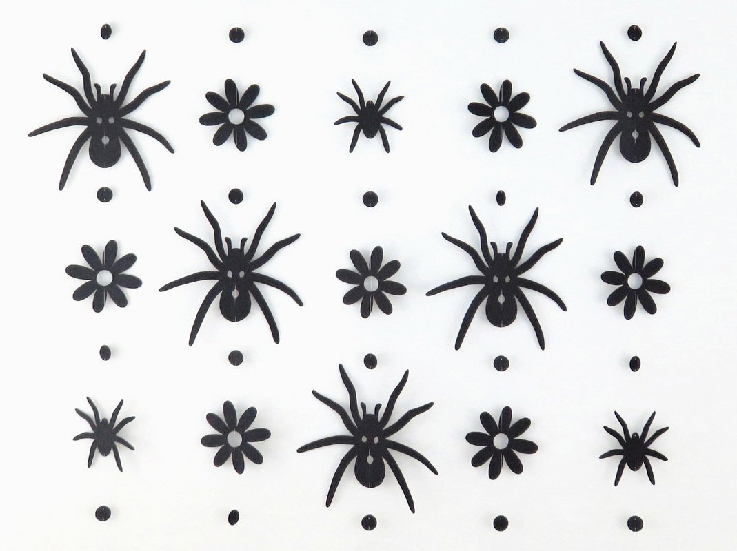 Deko-Ketten – Spinnen und Blumen – Bastelvorlagen und Anleitung - Bild 2