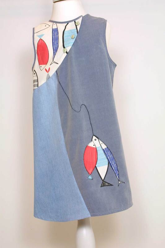 Designerschnitt Cilly, Mehrgrößenschnitt für Kleidchen im Mustermix, 86 - 126 - Bild 4