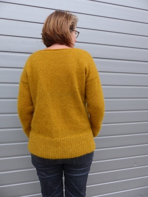 Strickanleitung, Mohairpullover mit V-Ausschnitt - Bild 3