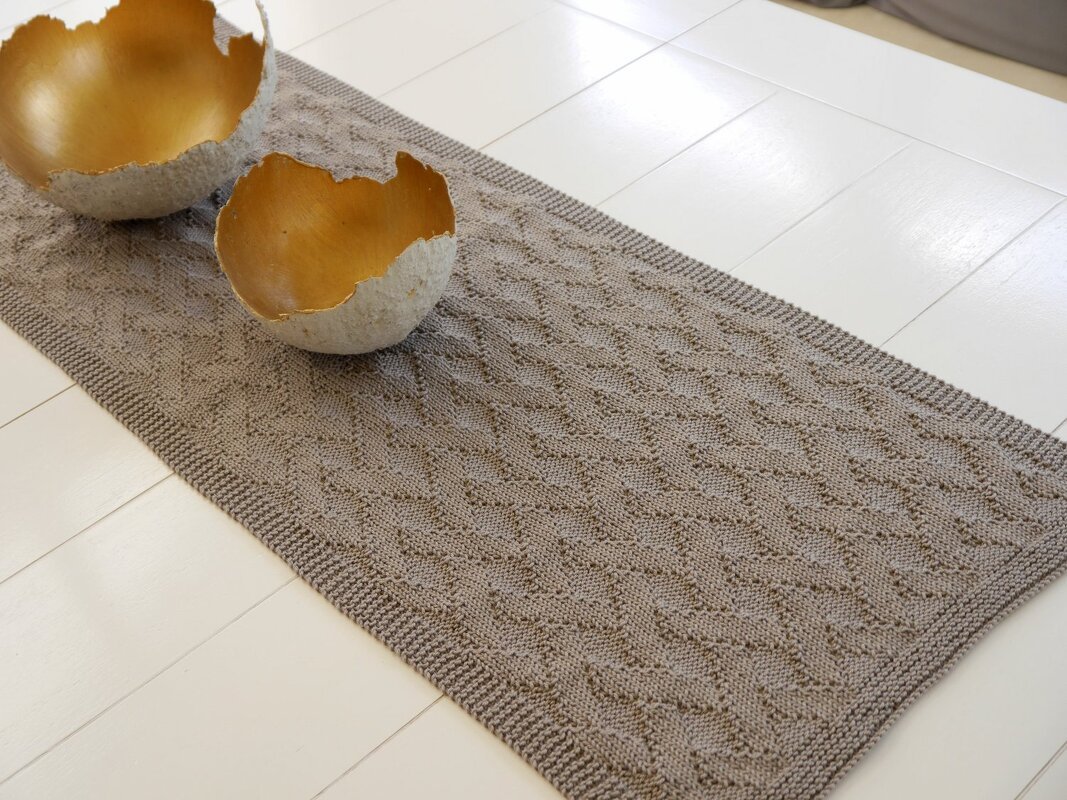 Strickanleitung - Tischläufer No. 2 - Webmuster - No.199 - Bild 3