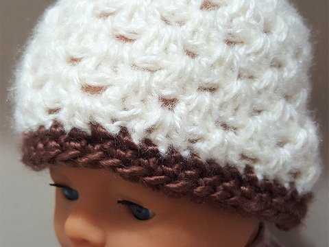 Kuschelige Babymütze (0-12Mon.) Inklusive Größentabelle zum individuellen anpassen.