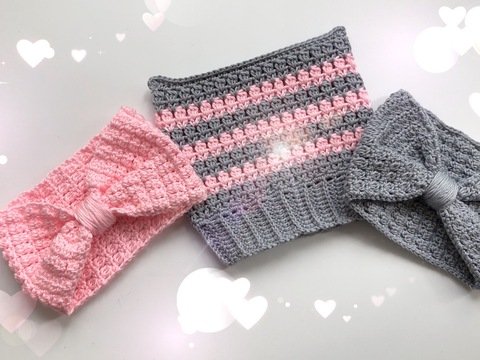 Häkelanleitungen Mütze und Stirnband "Emilia" - alle Größen