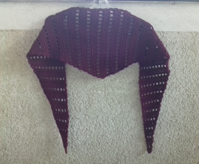 Crochet shawl pattern-Bordeaux shawl