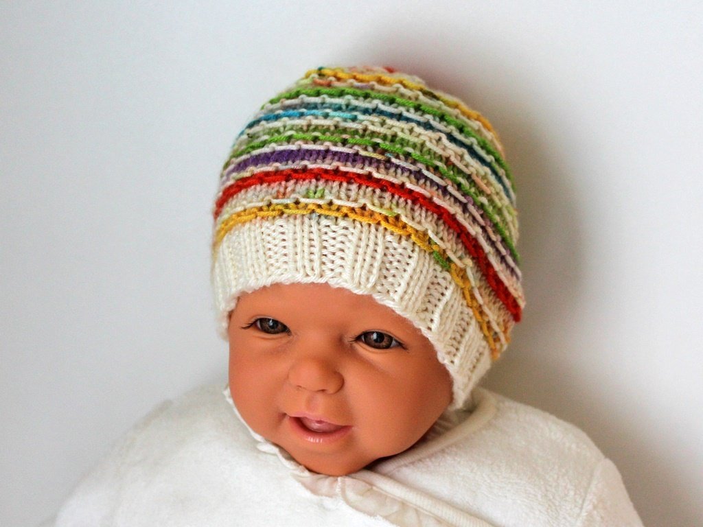 Strickanleitung Babymütze, Baby-Mütze 0 - 3 Monate