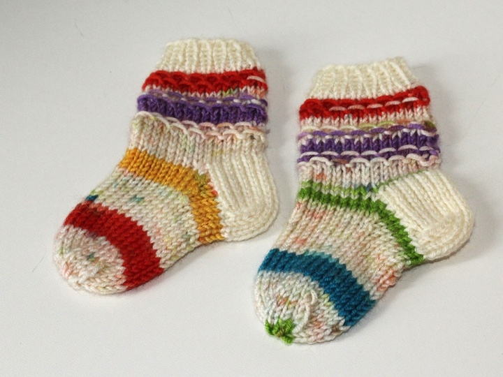 Strickanleitung Babysocken, Babysöckchen, Sohlenlänge 10 - 11 cm
