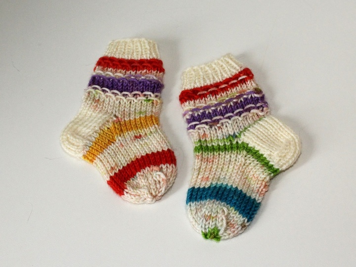 Strickanleitung Babysocken, Babysöckchen, Sohlenlänge 10 - 11 cm