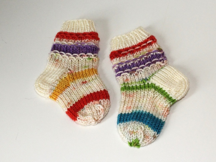 Strickanleitung Babysocken, Babysöckchen, Sohlenlänge 10 - 11 cm