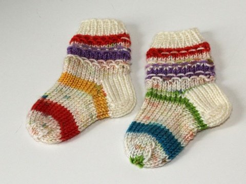 Strickanleitung Babysocken, Babysöckchen, Sohlenlänge 10 - 11 cm