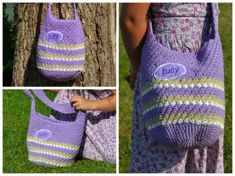 - LUCY - schnelle individuelle Mädchentasche, Glitzertasche, Geschenkidee, Tasche, Häkeltasche, Umhängetasche