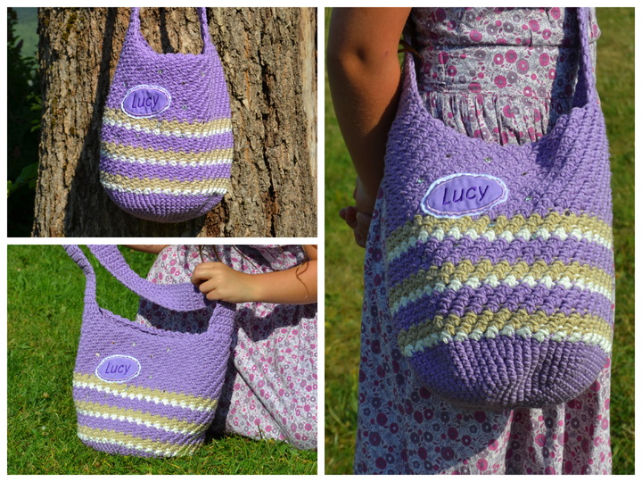 - LUCY - schnelle individuelle Mädchentasche, Glitzertasche, Geschenkidee, Tasche, Häkeltasche, Umhängetasche