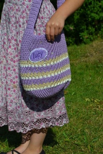 - LUCY - schnelle individuelle Mädchentasche, Glitzertasche, Geschenkidee, Tasche, Häkeltasche, Umhängetasche