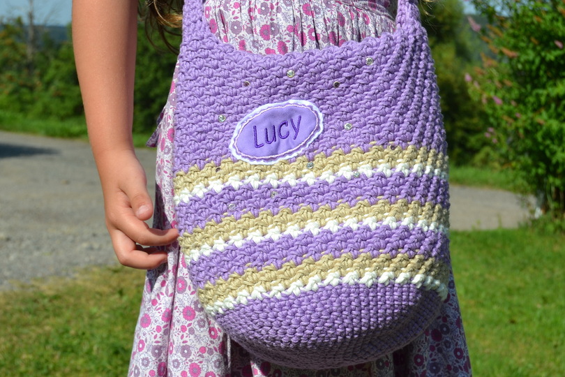 - LUCY - schnelle individuelle Mädchentasche, Glitzertasche, Geschenkidee, Tasche, Häkeltasche, Umhängetasche