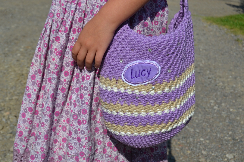 - LUCY - schnelle individuelle Mädchentasche, Glitzertasche, Geschenkidee, Tasche, Häkeltasche, Umhängetasche
