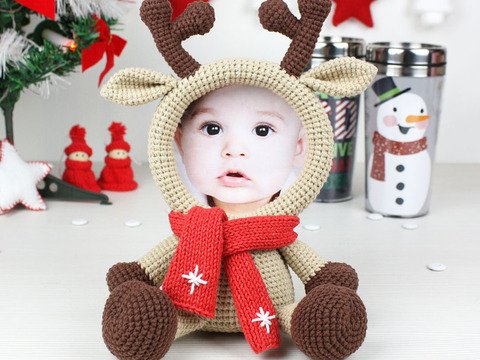 Häkelanleitung “Bilderrahmen Rentier”