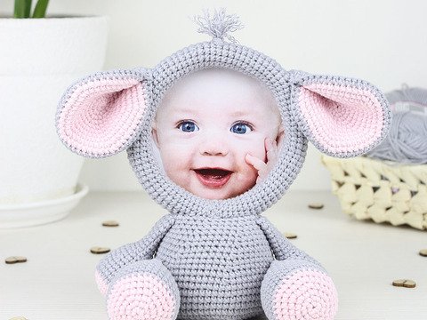 Häkelanleitung “Bilderrahmen Elefant”