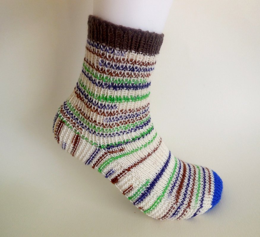 Strickanleitung - Socken ohne Ferse stricken - Gr. 36 - 41