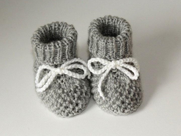 Strickanleitung Babyschuhe, Baby-Booties, Sohlenlänge ca. 9,5 cm  #219