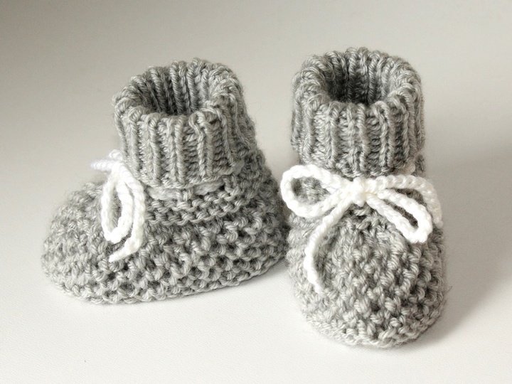 Strickanleitung Babyschuhe, Baby-Booties, Sohlenlänge ca. 9,5 cm  #219