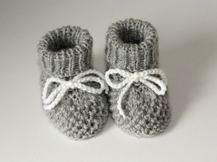 Strickanleitung Babyschuhe, Baby-Booties, Sohlenlänge ca. 9,5 cm