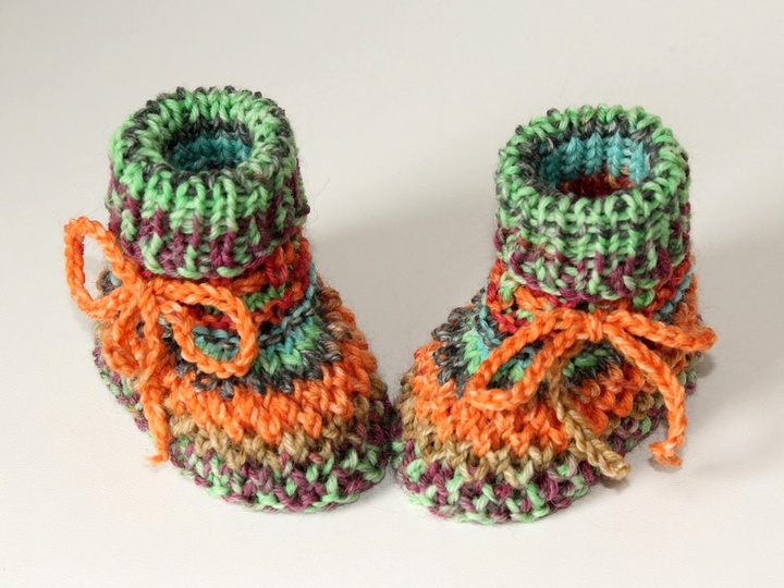 Strickanleitung Babyschuhe, Baby-Booties, Sohlenlänge ca. 9,5 cm