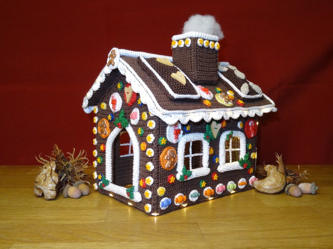 Lebkuchenhaus Häkelanleitung