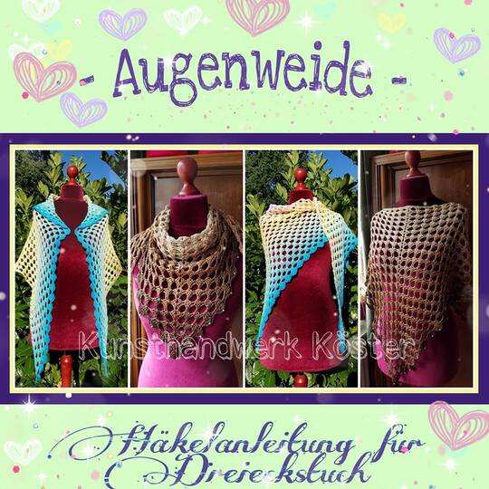Häkelanleitung Dreieckstuch Augenweide - einfach zauberhaft