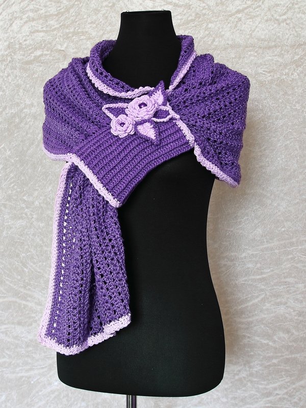 Häkelanleitung Schal // Steckschal // Stola Embrace - Bild 15