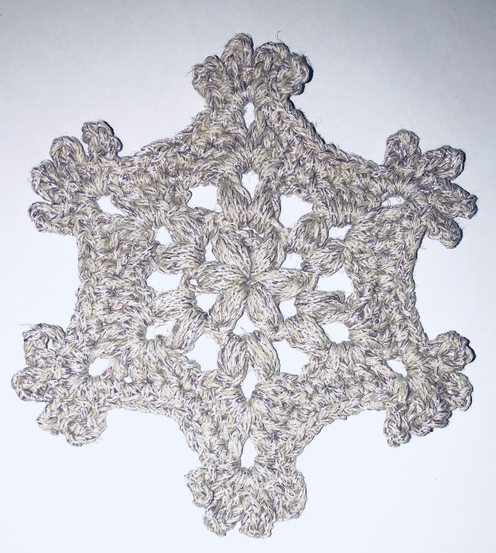 Häkelanleitung Untersetzer / Schneeflocke