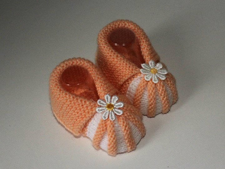 Strickanleitung Babyschuhe, Sohlenlänge ca. 10-11 cm, ohne Nadelspiel #220