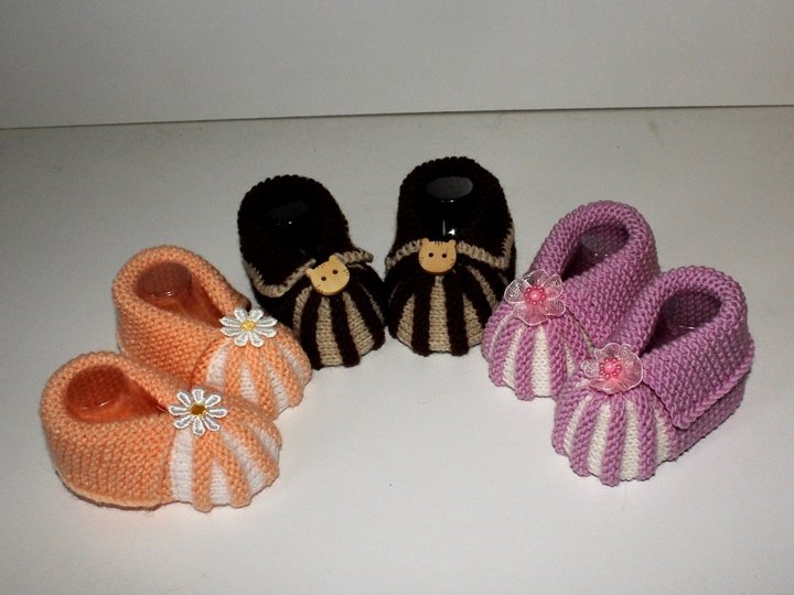 Strickanleitung Babyschuhe, Sohlenlänge ca. 10-11 cm, ohne Nadelspiel #220