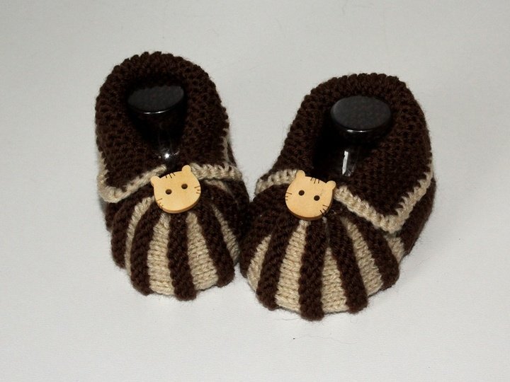 Strickanleitung Babyschuhe, Sohlenlänge ca. 10-11 cm, ohne Nadelspiel #220