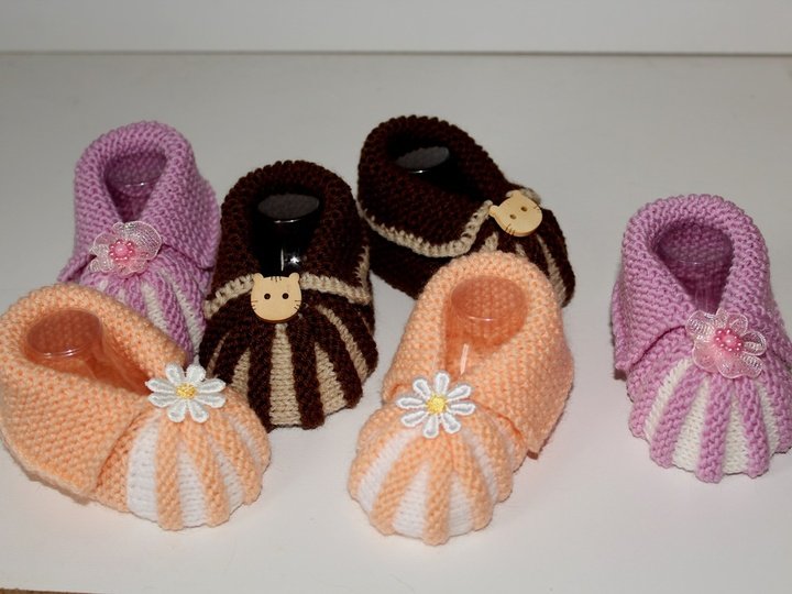 Strickanleitung Babyschuhe, Sohlenlänge ca. 10-11 cm, ohne Nadelspiel #220