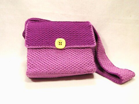 Kindergarten-Tasche mit verstellbarem Gurt - Häkelanleitung