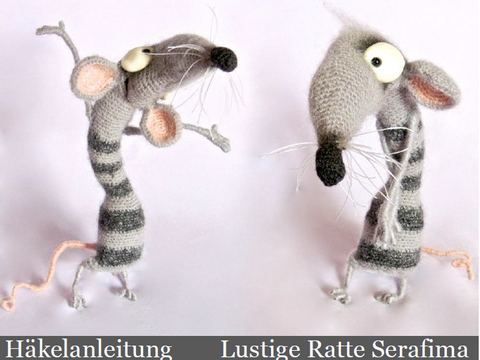 090DE Lustige Ratte Serafima - Amigurumi PDF Pertseva CP