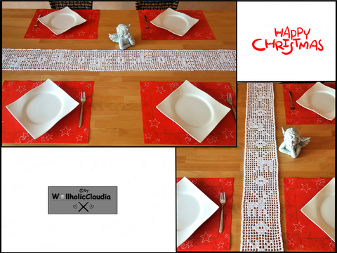 Häkelanleitung Tischband "Rentier Rudolph"