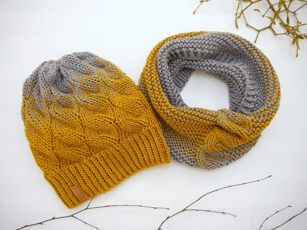 Strickanleitung - Mütze und Loop - "Falscher Zopf" - No.203 - Bild 2