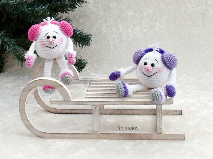 Häkelanleitung "Die Schneebällchen" niedliche Dekoidee!