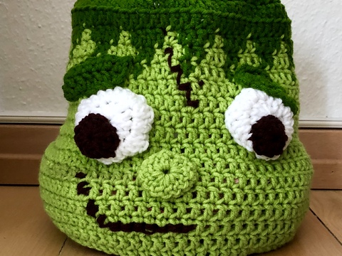 Häkelanleitung Frankensteins Tasche Halloween