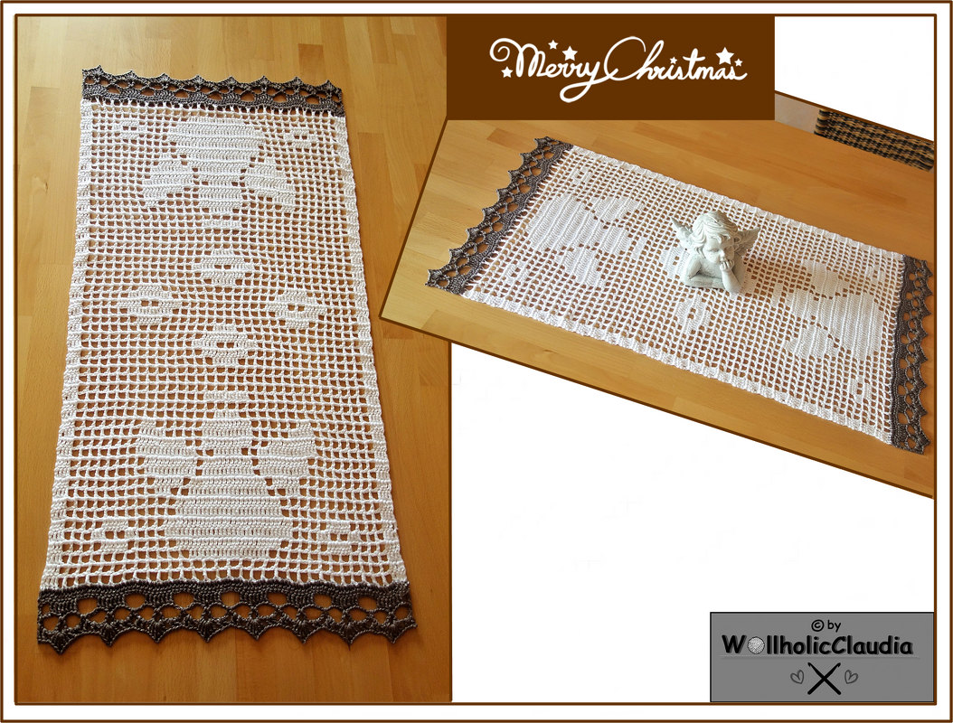 Häkelanleitung Spar-Set Mitteldecke "Engel" + passenden Läufer - Bild 4