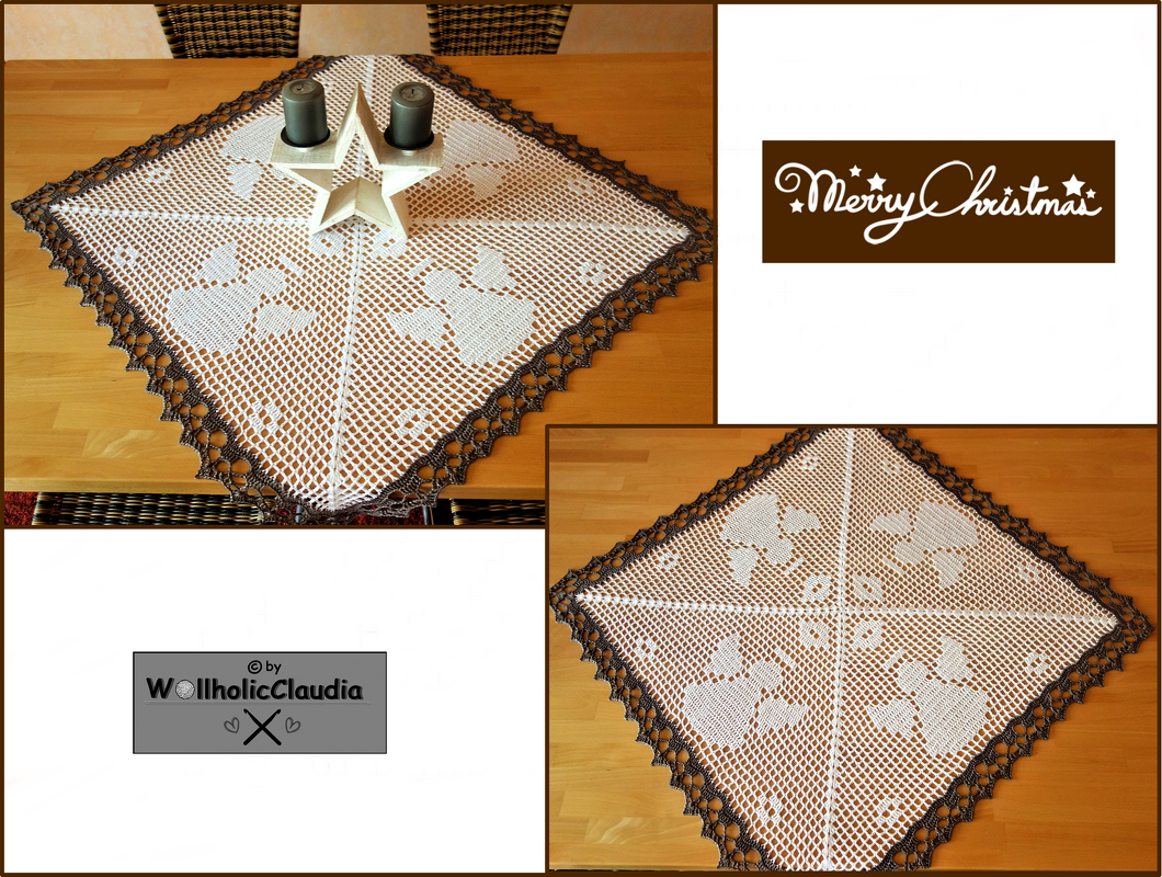 Häkelanleitung Mitteldecke "Engel"